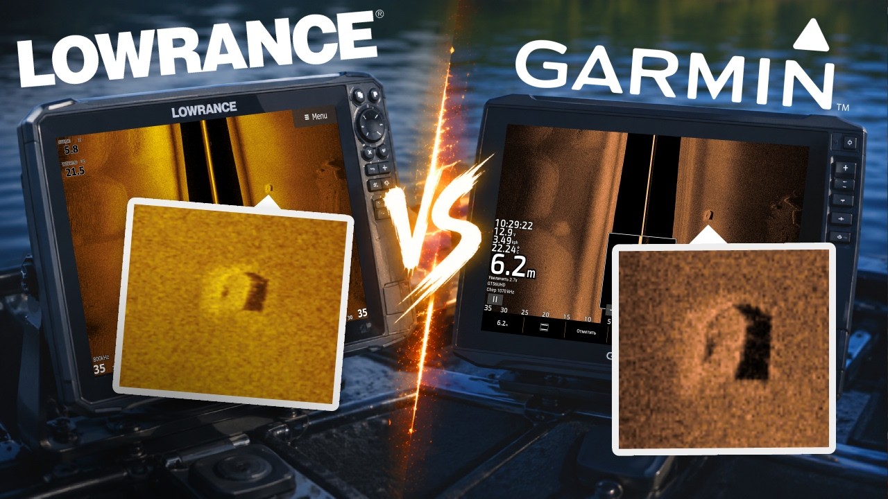Кто видит лучше? Кто показывает больше деталей? Боковое сканирование Garmin Vs Lowrance.