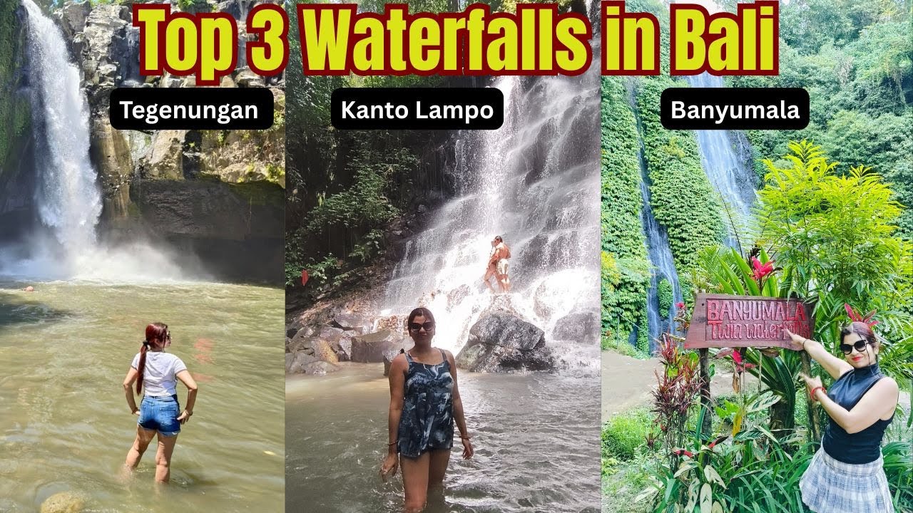 Top 3 waterfalls in Bali | Tegenungan Waterfall in Bali Ubud | Must visit Bali Waterfall