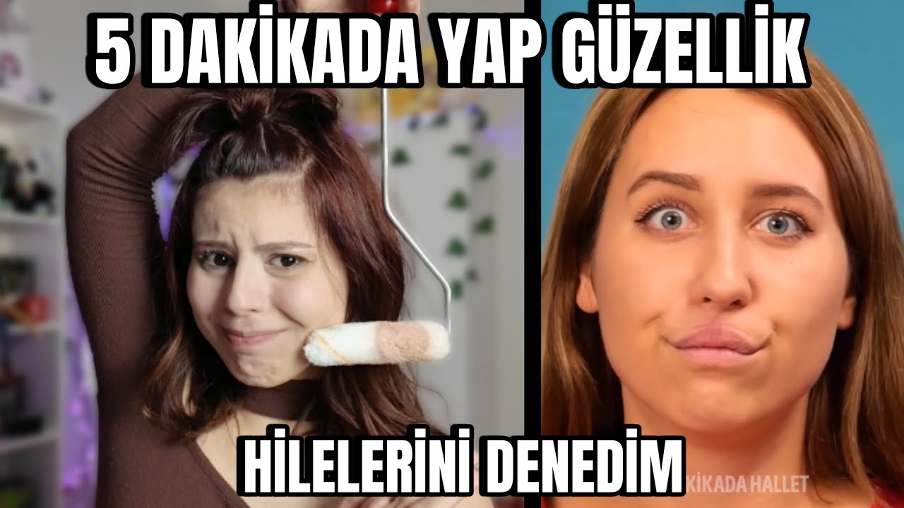 SAÇMA 5 DAKİKADA YAP GÜZELLİK HİLELERİ DENEDİM :p