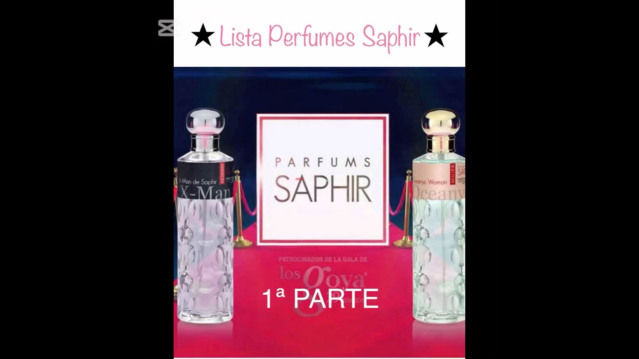 Lista de Perfumes Saphir (1&ordf; Parte)