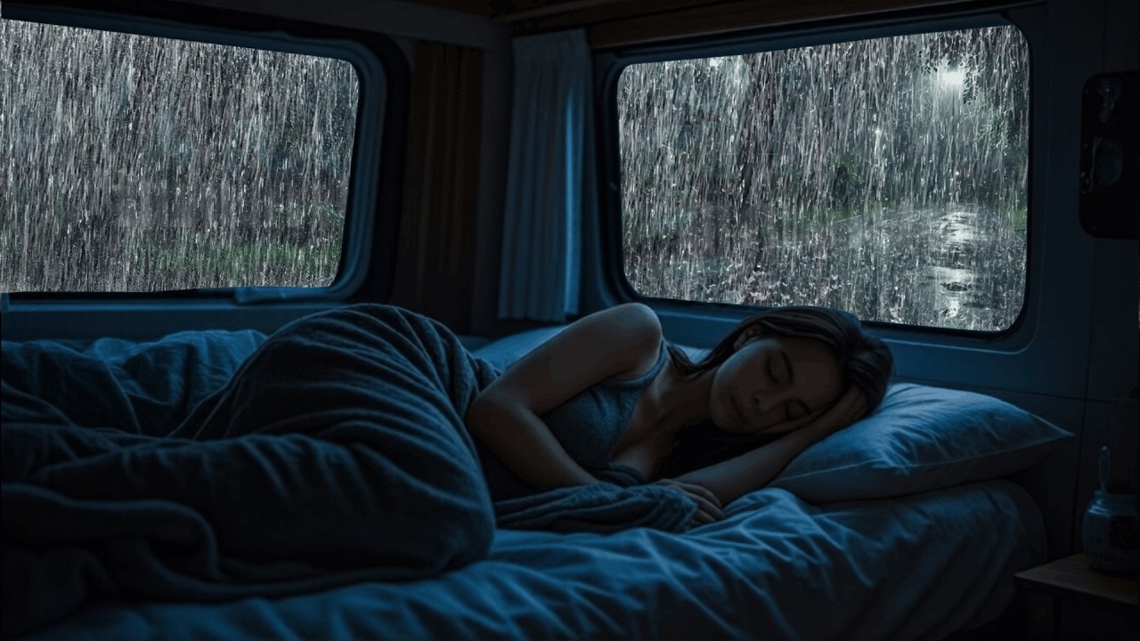 Звуки дождя для сна 🌧️ мягкий дождь в машине для глубокого сна и уютной ночи