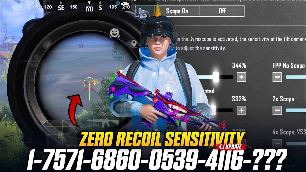 New 4.1 Update Sensitivity Code 🥵| Bgmi best sensitivity settings 2025 😱| zero Recoil sensitivity 🔥|
