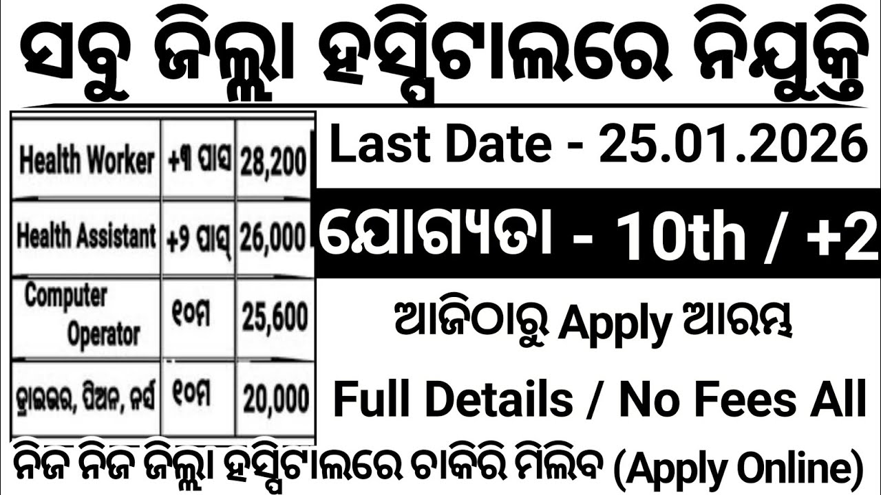 Вакансии в больницах Одиши на 2026 год / Более 5000 вакансий / Государственные вакансии в Одише /...