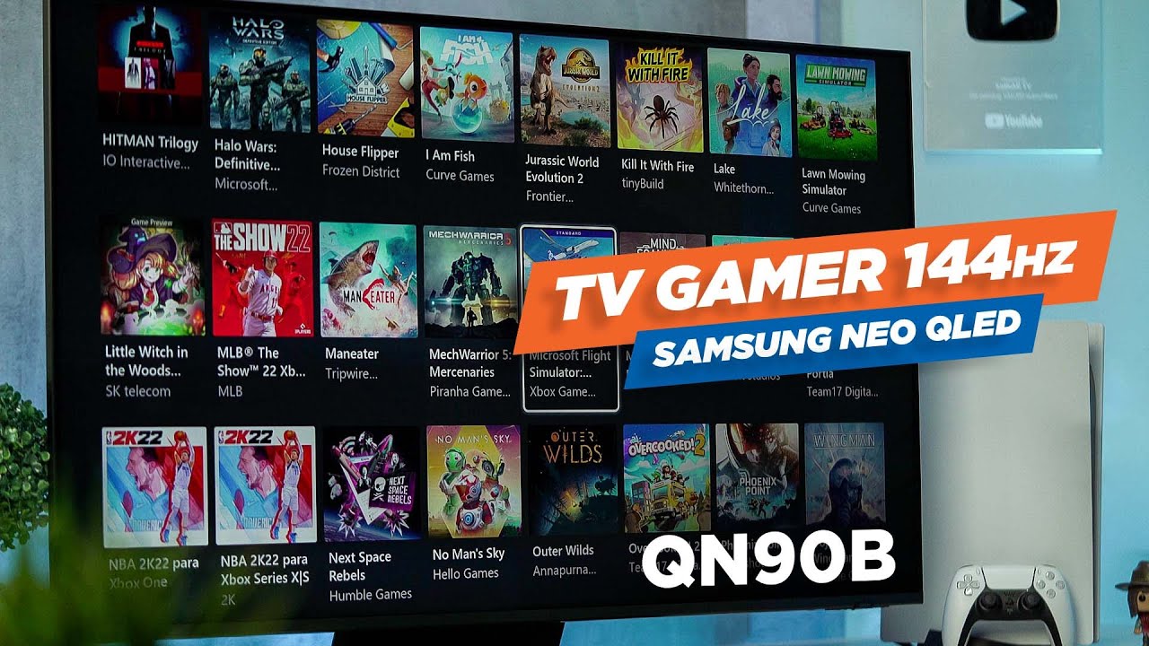 A MELHOR TV PARA GAMES DE 2022 | TV Samsung QN90B 144hz