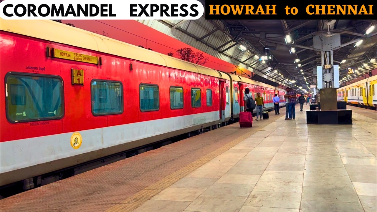 Fastest Train between Howrah and Chennai | 12841 Coromandel Express Full Journey 