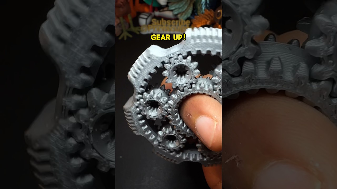 3D-Printed Gear Finger Fidget Spinner, Play with Toys. #3dprinting #toys #spinner