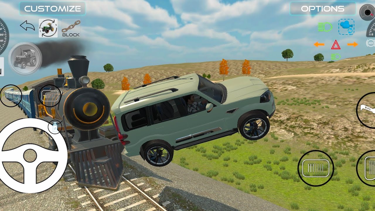 Scorpio s11 Classic 🐎 Vs Train 🚃🚂 | Indian Vehicles Simulator 3D New Update 💯🔱 2026