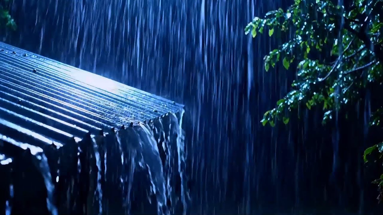 💧 Rainfall Symphony on Corrugated Roof — Pure Sleep Rain for Anxiety Relief & Night Comfort 🌧