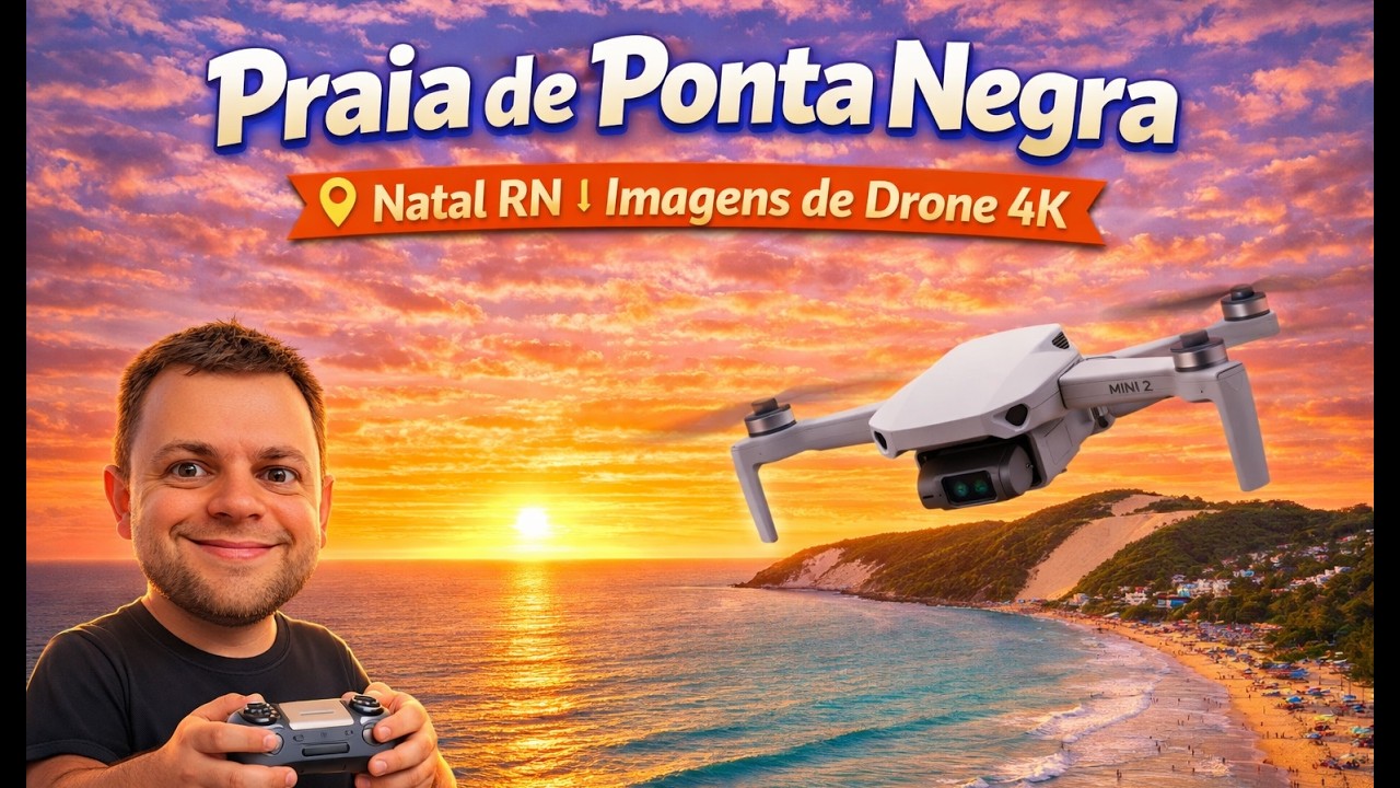 🌅 Praia de Ponta Negra Natal RN | Imagens de Drone 4K #drone #dji #travel #djimini2
