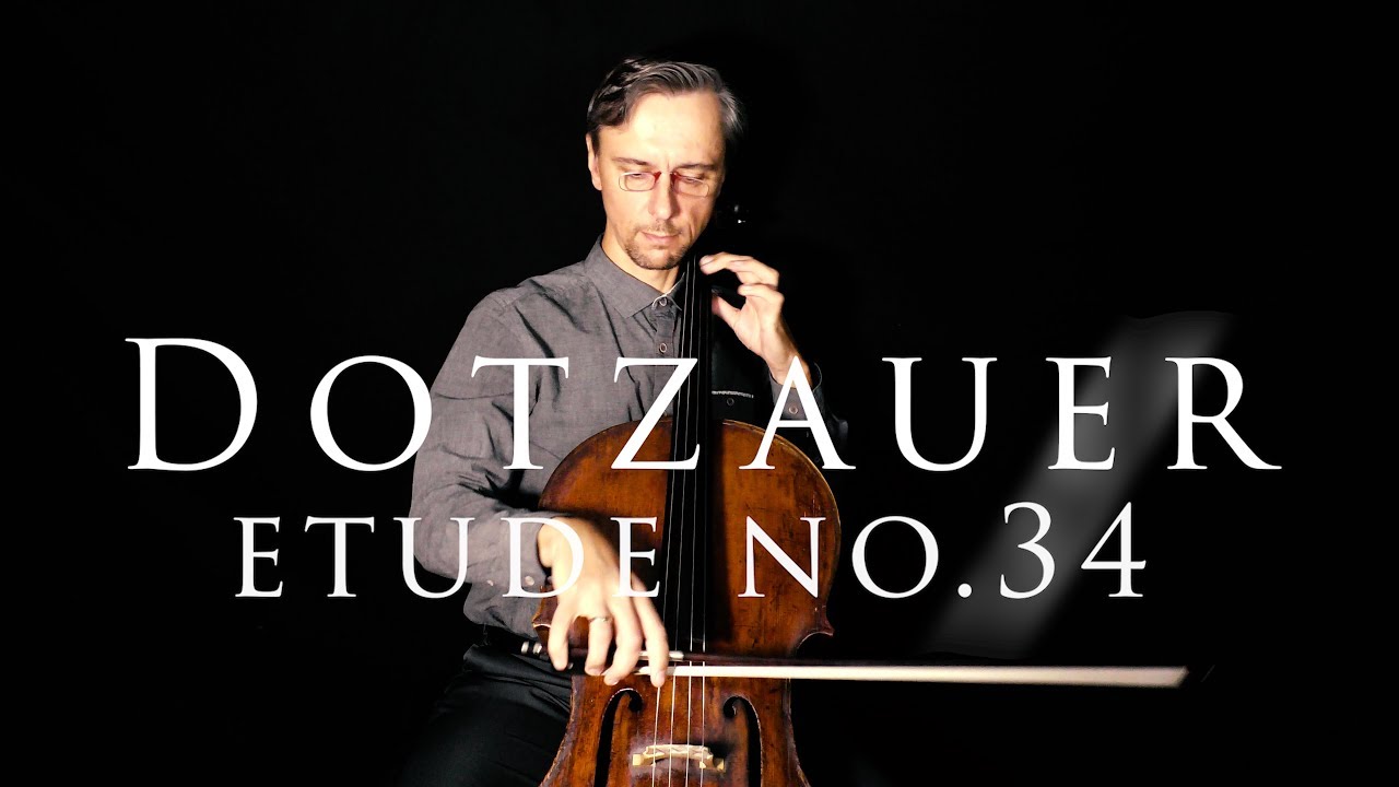 Dotzauer Cello Etude No. 34 from 113 Etudes Book 1 Fast and Slow tempo