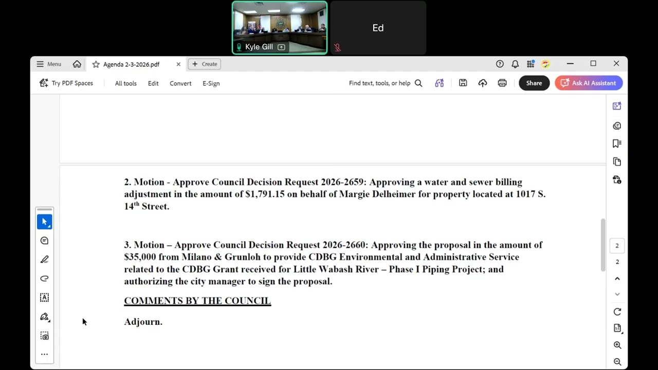 Regular City Council Meeting 02/03/26
