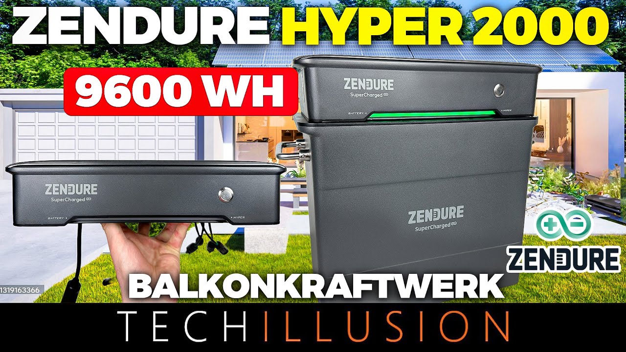 🔥Das ULTIMATIVE All-in-One 9600Wh Balkonkraftwerk HYPER 2000 von ZENDURE!😱