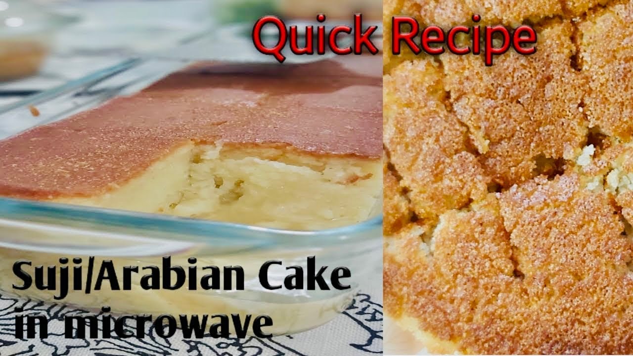 Basbousa Arabian Cake Recipe | Suji Semolina Cake at home in Microwave | Easiest Way