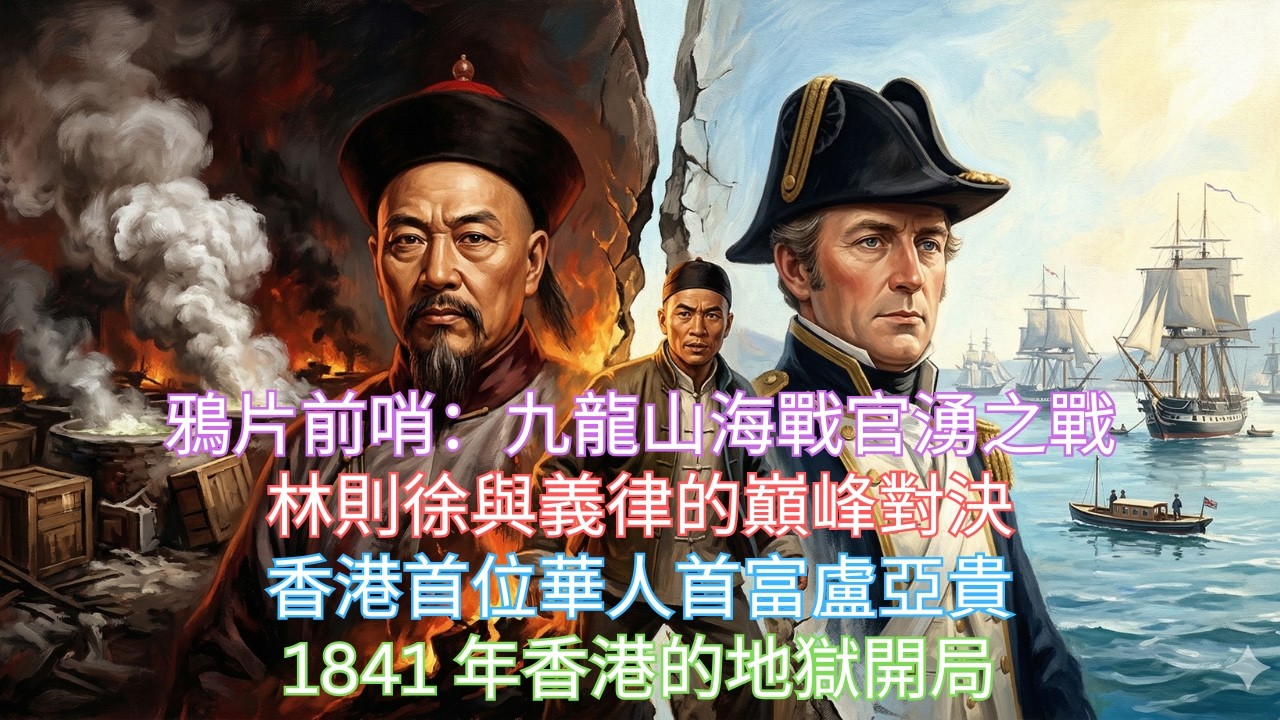 鴉片戰爭真相：大英帝國如何靠一場「商業神操作」，將荒島變成國際金融中心？ 林則徐與義律的巔峰對決：誰才是真正的贏家？被通緝的華人首富盧亞貴：在兩大帝國裂縫中崛起的影子政府 1841 年香港的地獄開局