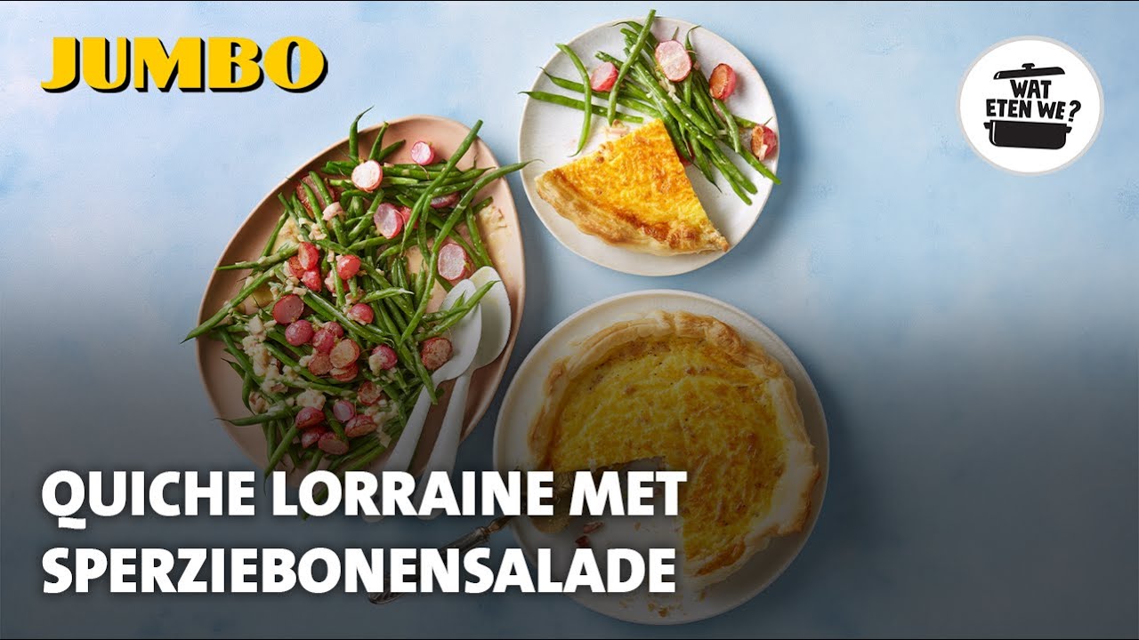 Wat eten we? Quiche lorraine met sperziebonensalade