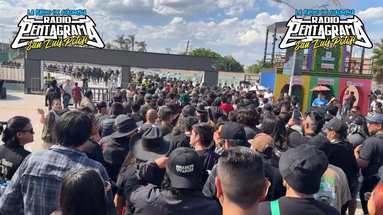 LARGAS FILAS PARA VER A MARYLIN MANSON EN LA FERIA NACIONAL POTOSINA