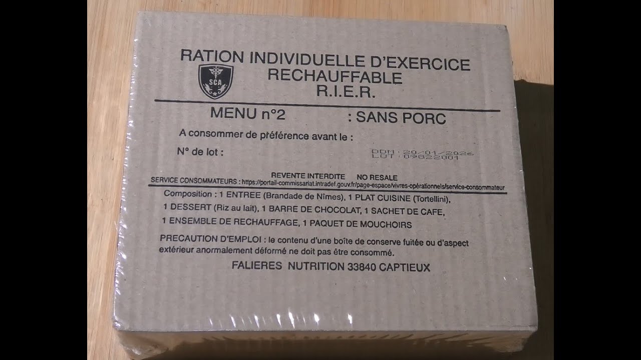 Frankreich 8h R.I.E.R. Menue 2 (MHD 2026)