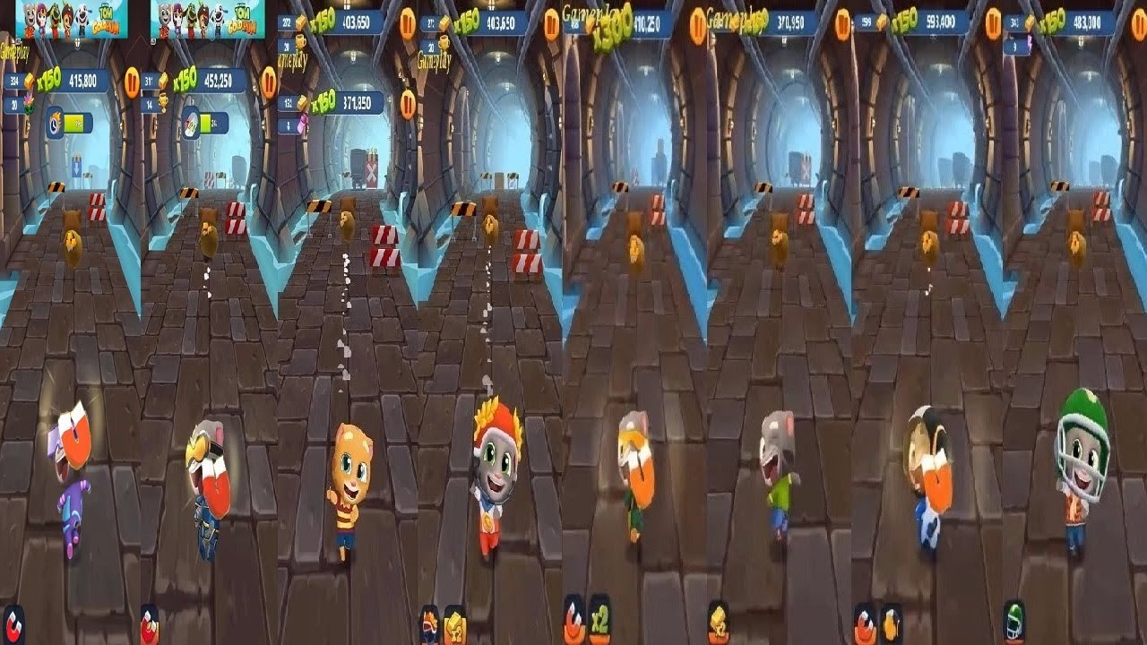 Talking Tom Gold Run Gamer Tom VS Champion  Hyper Tom GINGER Talking Astronaut Frosty Catch Raccoon