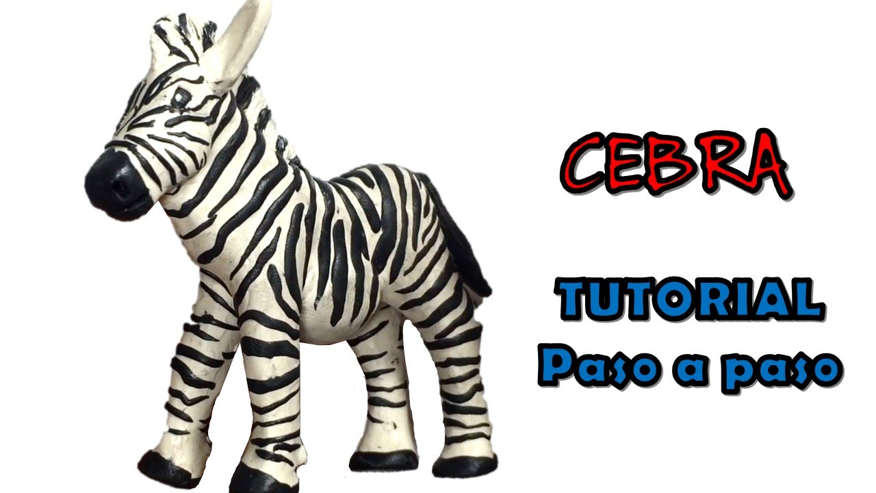 Como hacer una cebra de plastilina / How to make a zebra with clay