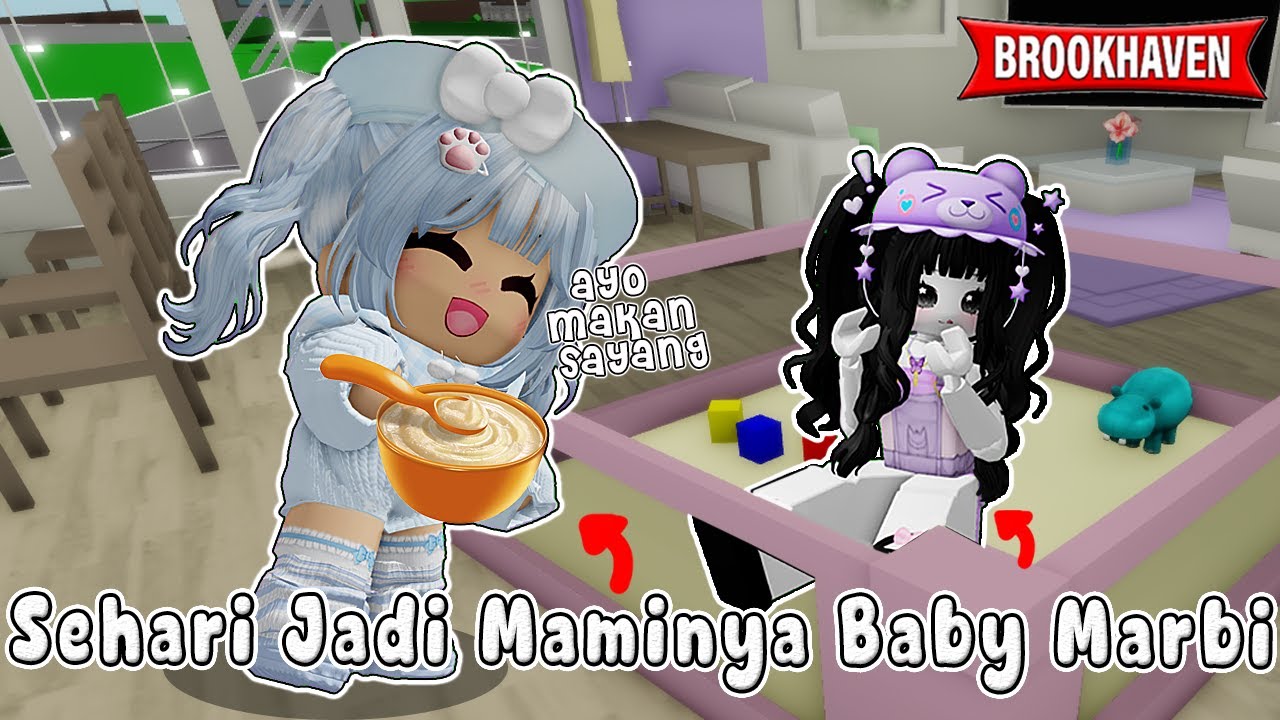 24 JAM JADI MAMI CILIK BUAT BABY @Bi Marbi  || BROOKHAVEN RP 🏡 ROBLOX INDONESIA