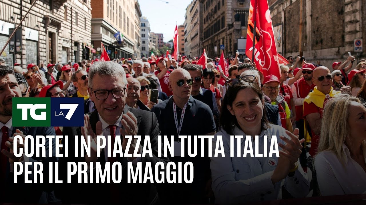Cortei in piazza in tutta Italia per il primo maggio