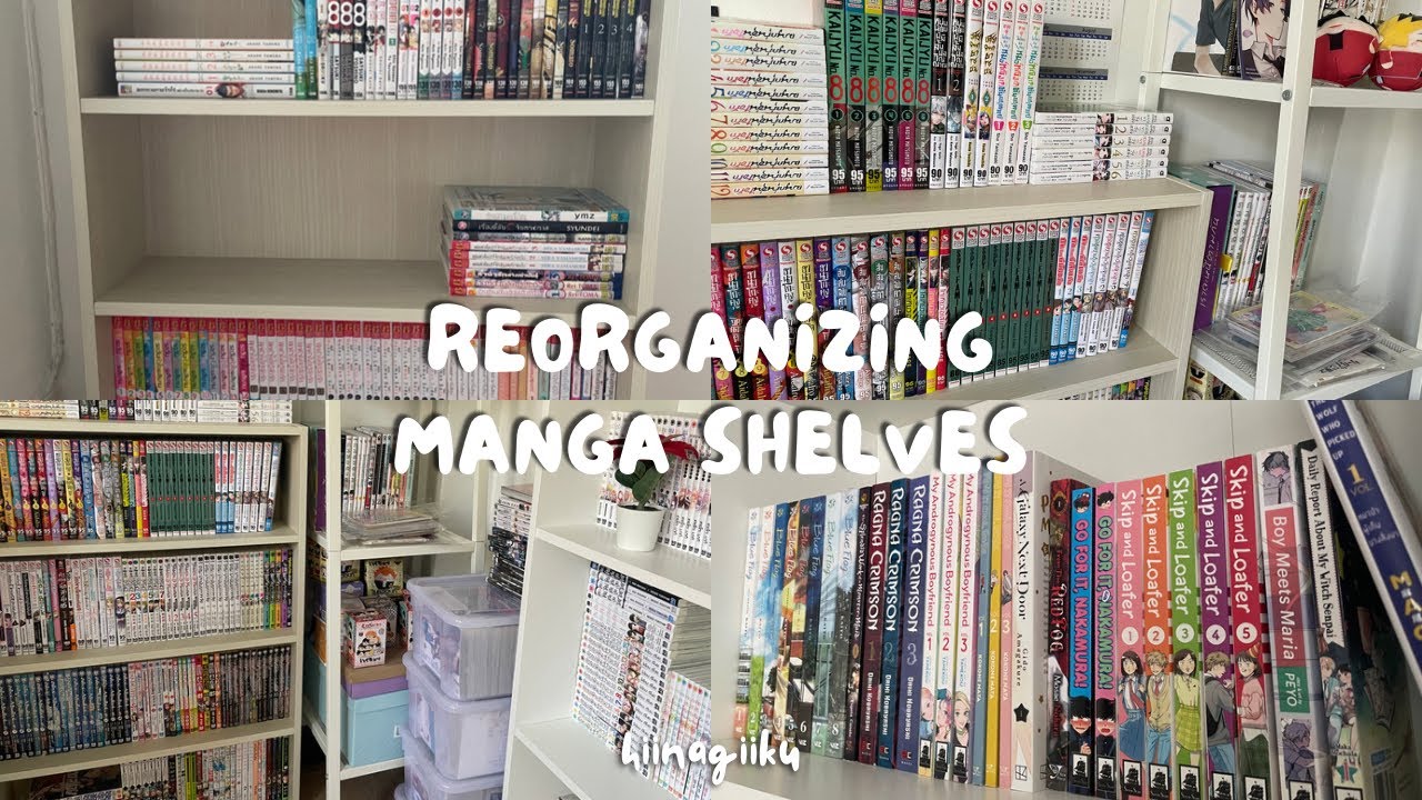 reorganizing manga self 🌸 | เบิกตัวชั้นใหม่! มาจัดชั้นมังงะกันนน💪✨