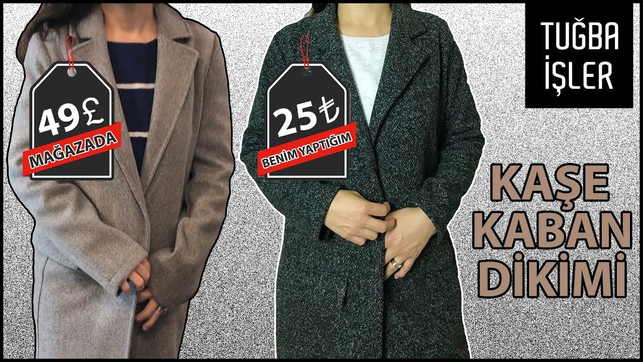 Kaşe Kaban Dikimi - Erkek Yaka Dikimi İşlem Basamakları (KENDİN YAP) | Tuğba İşler