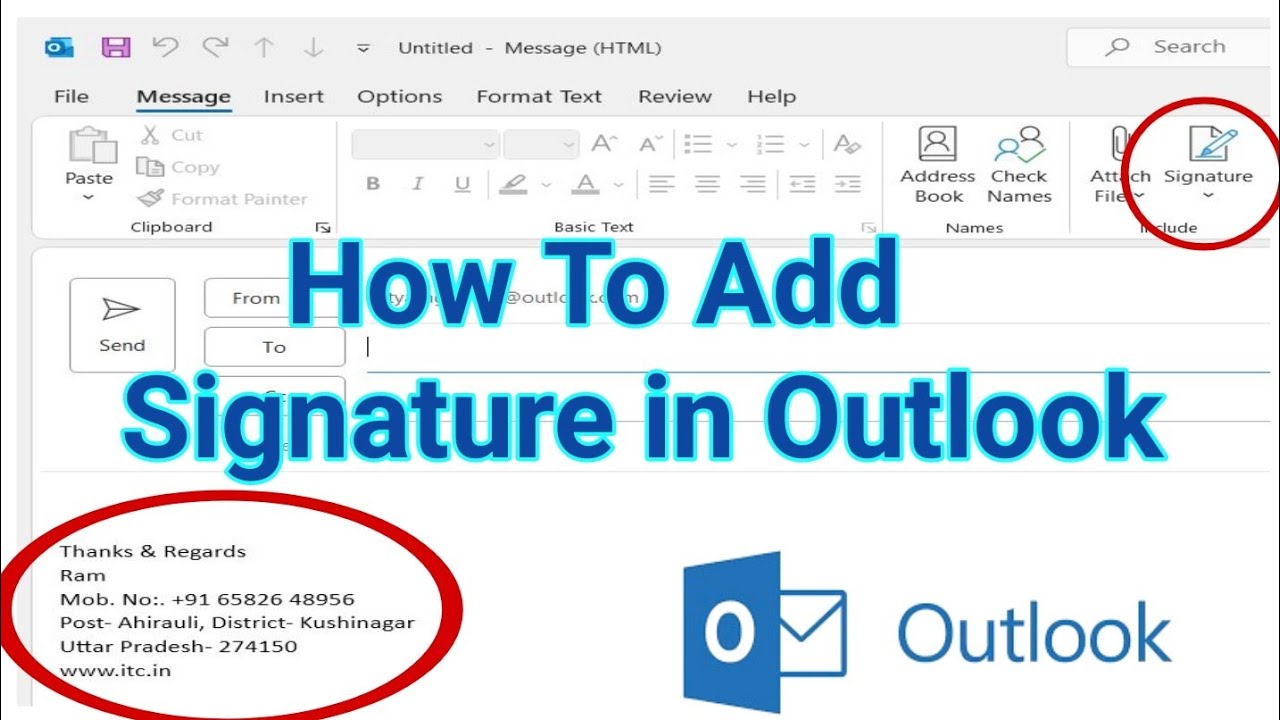 How to Create Signature in Outlook Mail | Step by Step Tutoriall #outlook #signature #mail