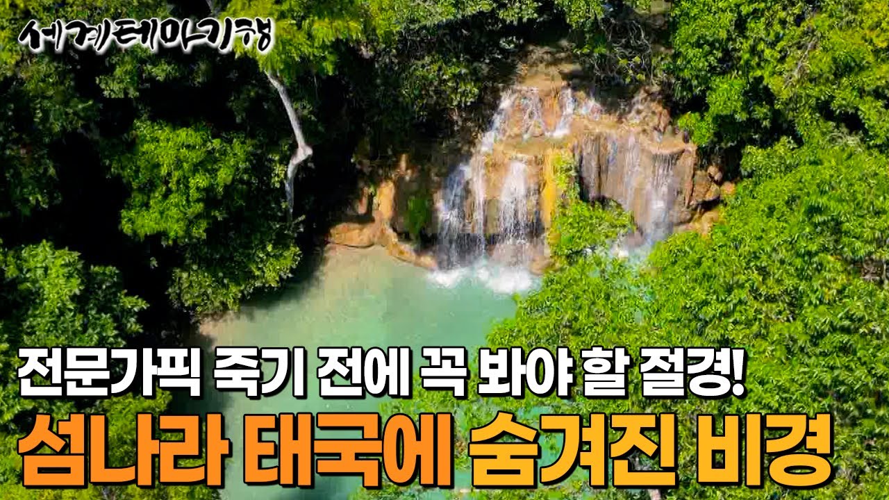 마치 영화 아바타 속 비경같아 보이는 태국의 에메랄드빛 폭포 절경｜폭포 주변에 나비가 날아다녀 더욱 신비로운 곳ㅣ세계테마기행│#세테깅