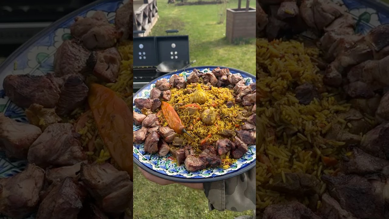 Плов и шашлык с бараниной на углях #плов #шашлык #баранина