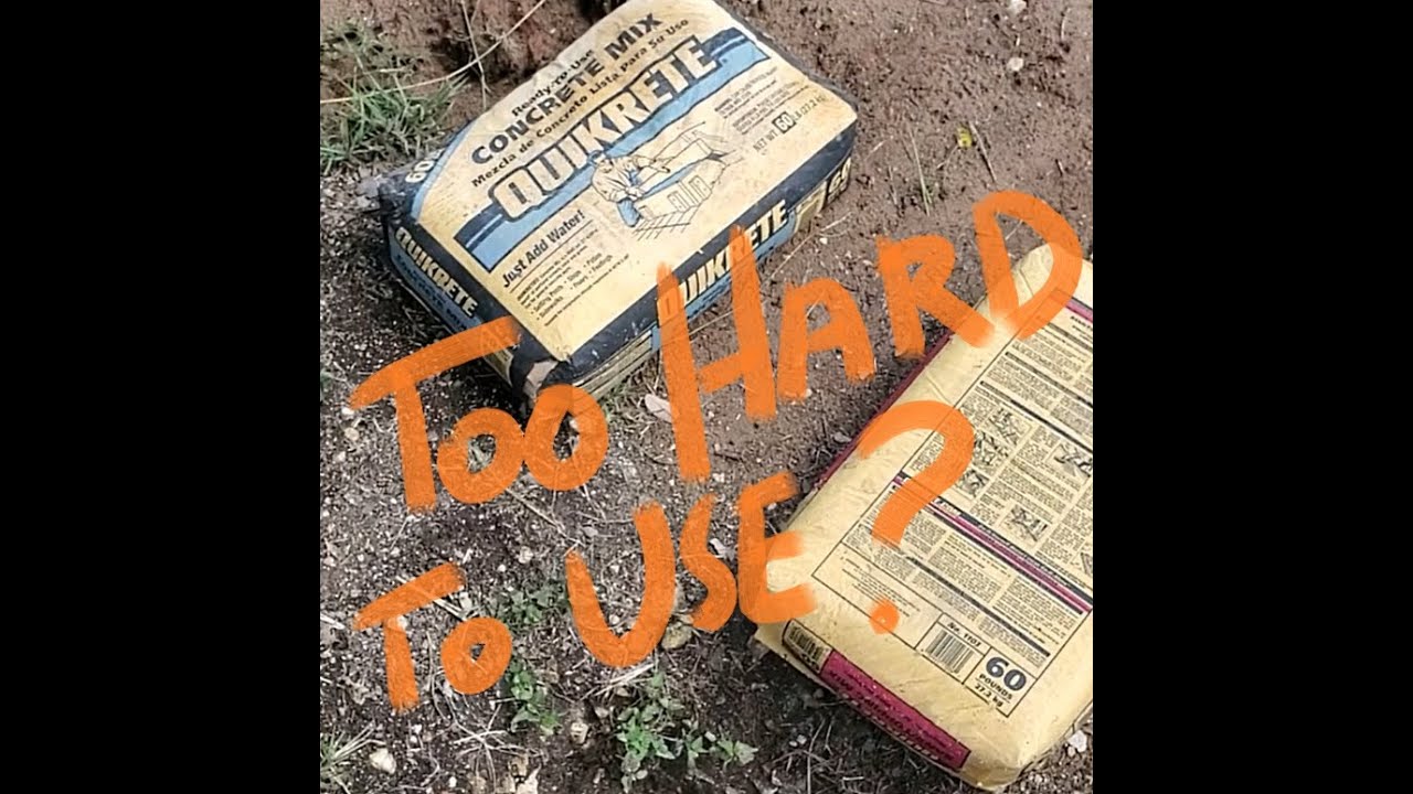 How To:  Loosen and use hardened bags of concrete cement mix