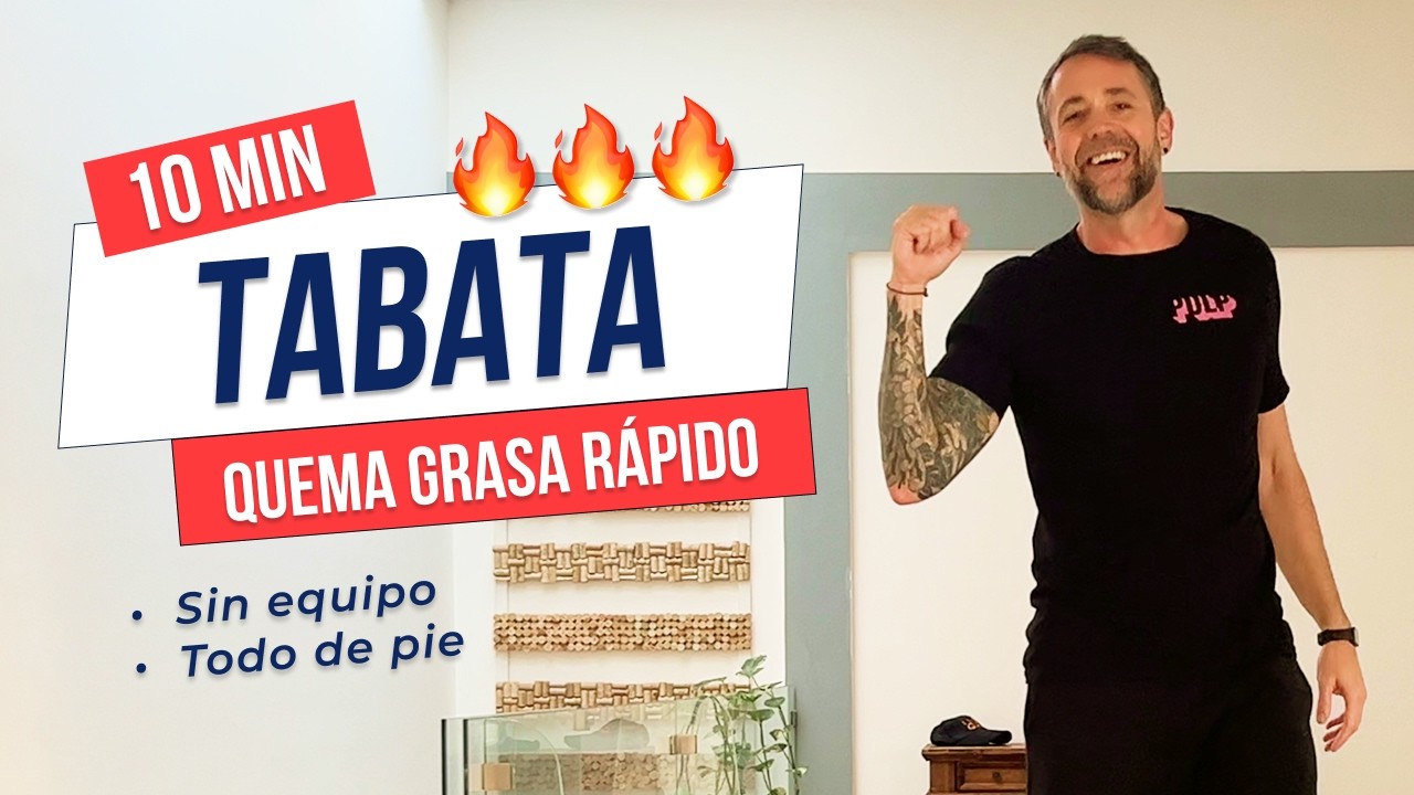 TABATA 10 MIN 🔥 Quema Grasa Rápida | Cuerpo Completo, Sin Equipo