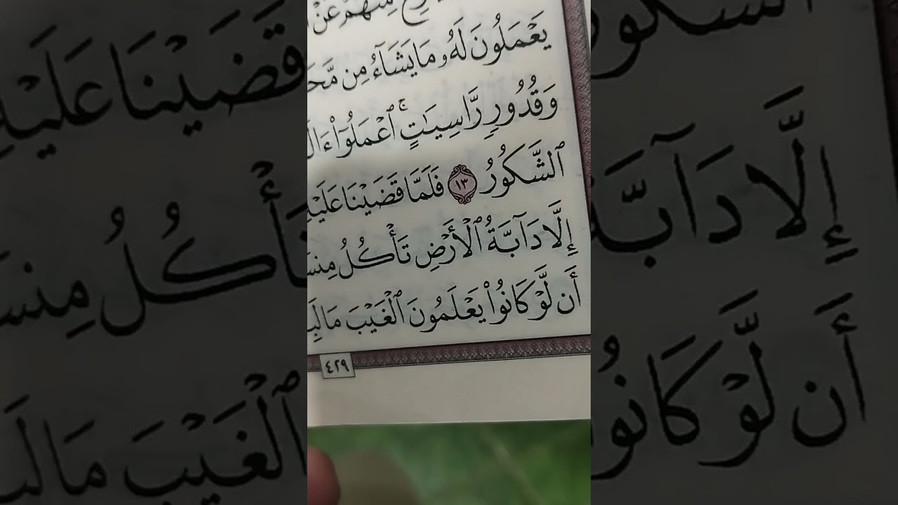 قراءه من سورة سبأ نفع الله بي وبكم وجعله في ميزان حسناتكم وجزاكم الله خيرا 