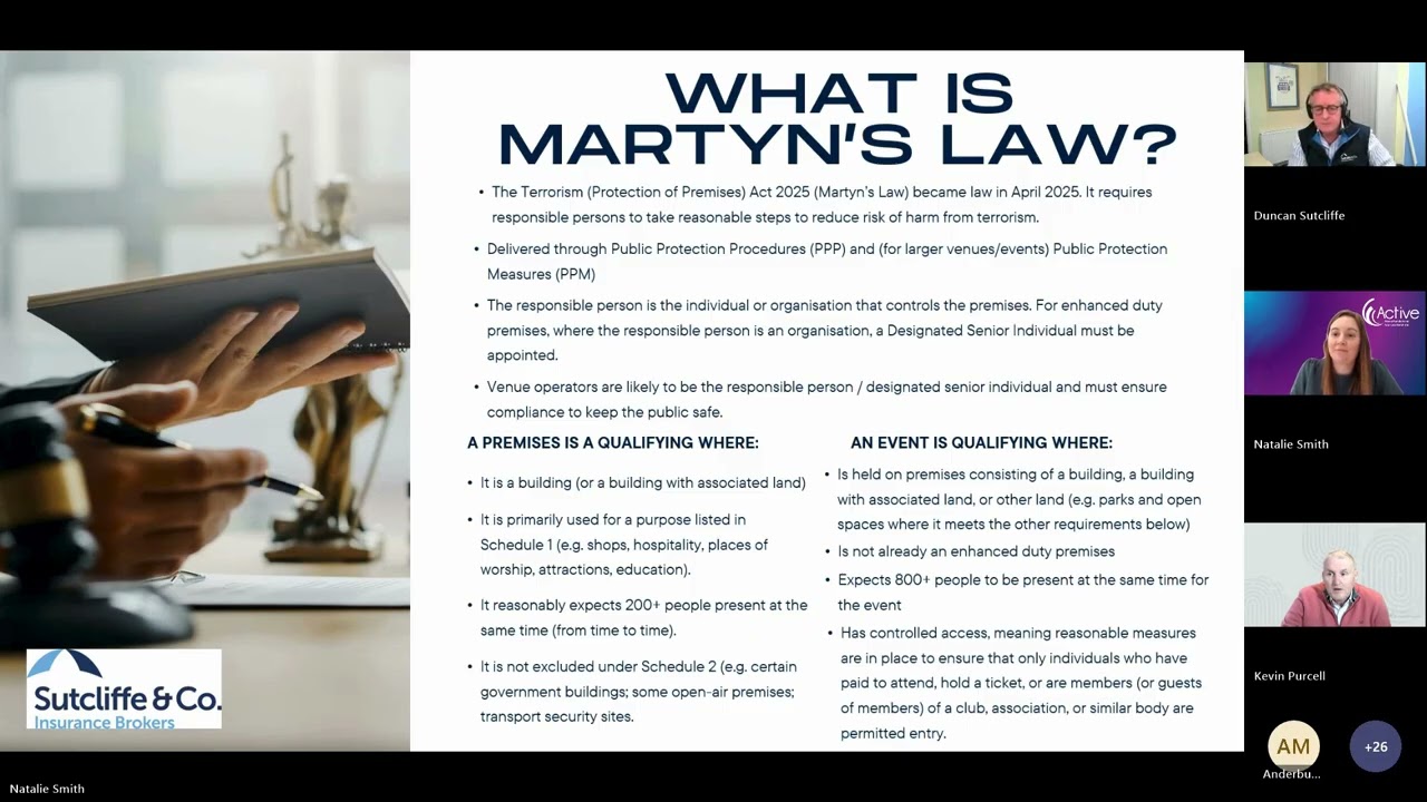 The Active Best Practice Network Webinar: Event Planning Using Martyn's Law