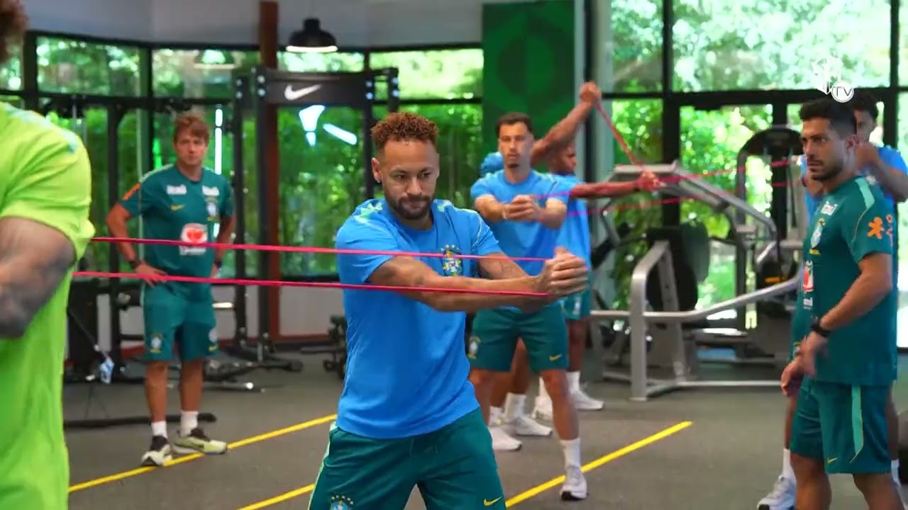 Brazil's World Cup squad endured an intense gym session after opening 1-1 draw  with Morocco