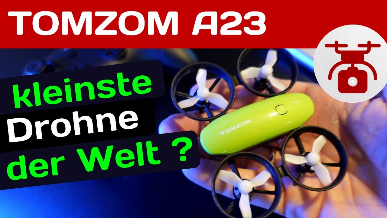 Tomzon A23 Mini Drohne f&uuml;r Anf&auml;nger DIE KLEINSTE DROHNE der Welt ? Ersteindruck, Flug & Fazit