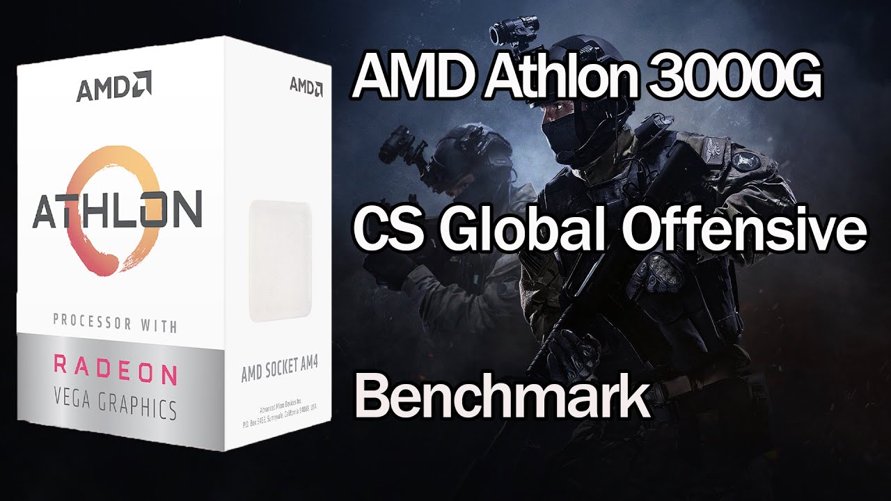 AMD Athlon 3000G CS GO APU Test (Stock vs OC) Radeon Vega 3 Benchmark Gameplay LowSpecs Budget