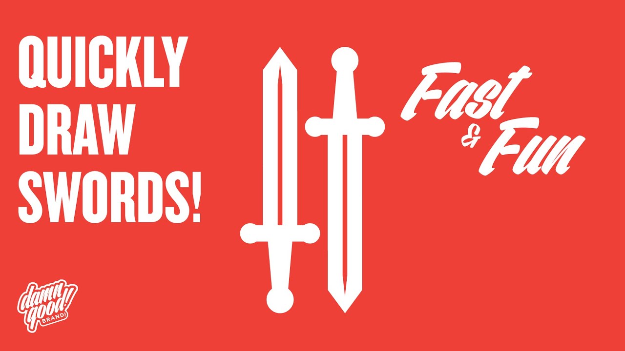 Draw a Sword Icon Adobe Illustrator