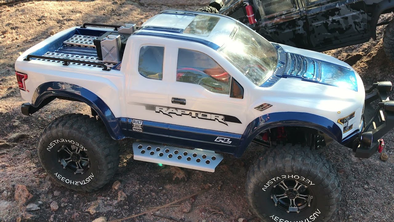 Présentation FORD RAPTOR copie Chinoise du AXIAL SCX 10 - Modified DEMULTIPLICATION  par Courroie !