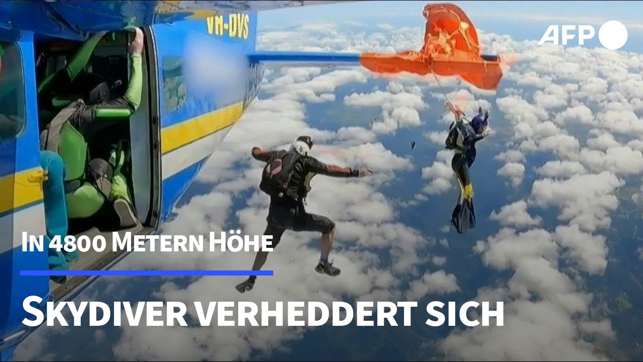 Fallschirmspringer verheddert sich im Flugzeug - in 4800 Metern H&ouml;he | AFP