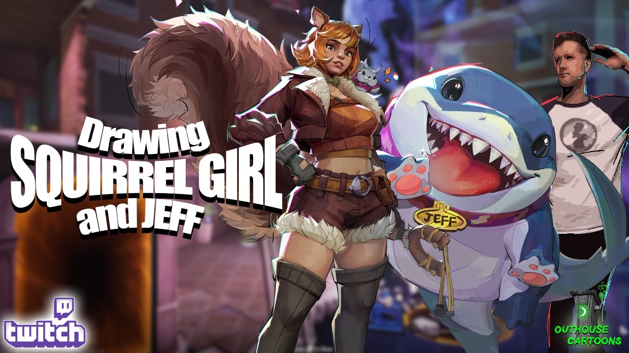 Drawing Squirrel Girl and Jeff