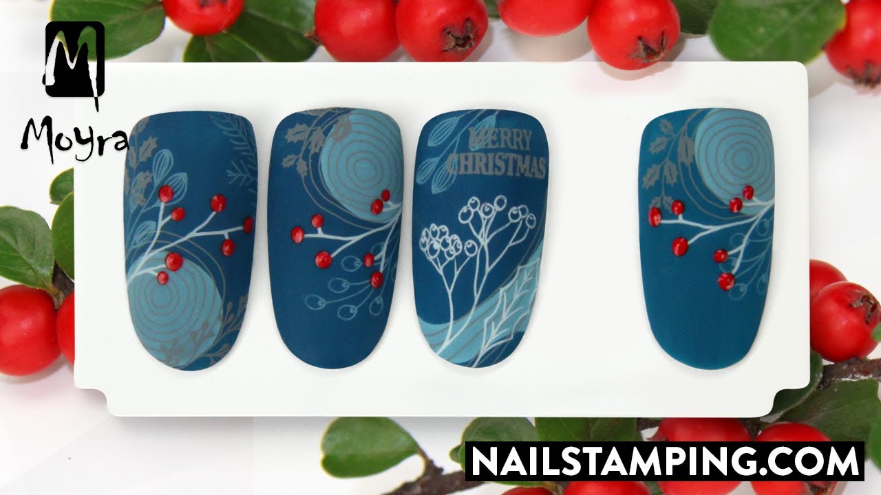 Multi-step stamping nail art in festive mood (nailstamping.com)