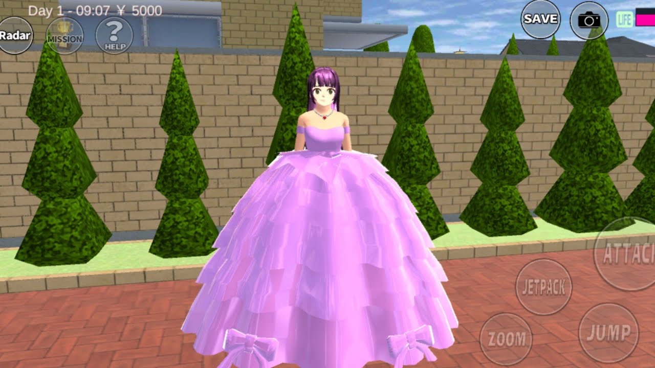 👗✨ Soft  light Purple stylish  Dress Tutorial | Sakura School Simulator