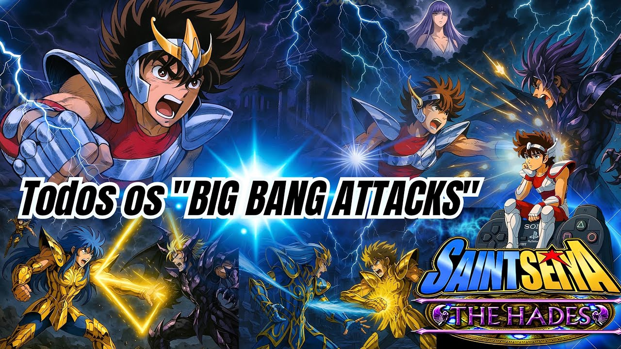 TODOS OS ATAQUES ESPECIAIS (BIG BANG💥) SAINT SEIYA:THE HADES-PS2 + SECRETOS 🤔