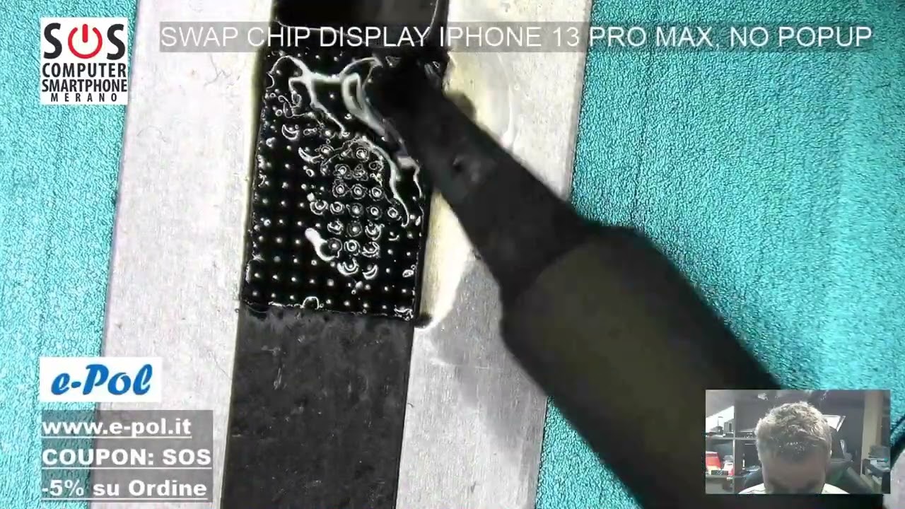 iPhone 13  Pro Max Sostituzione display con Swap Chip Originale, No Popup errore parte sconosciuta