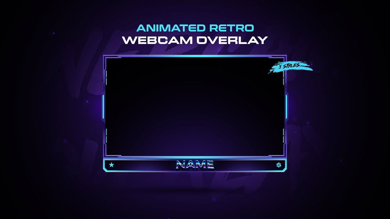 Download  Animated Retro Style Webcam Overlay Template