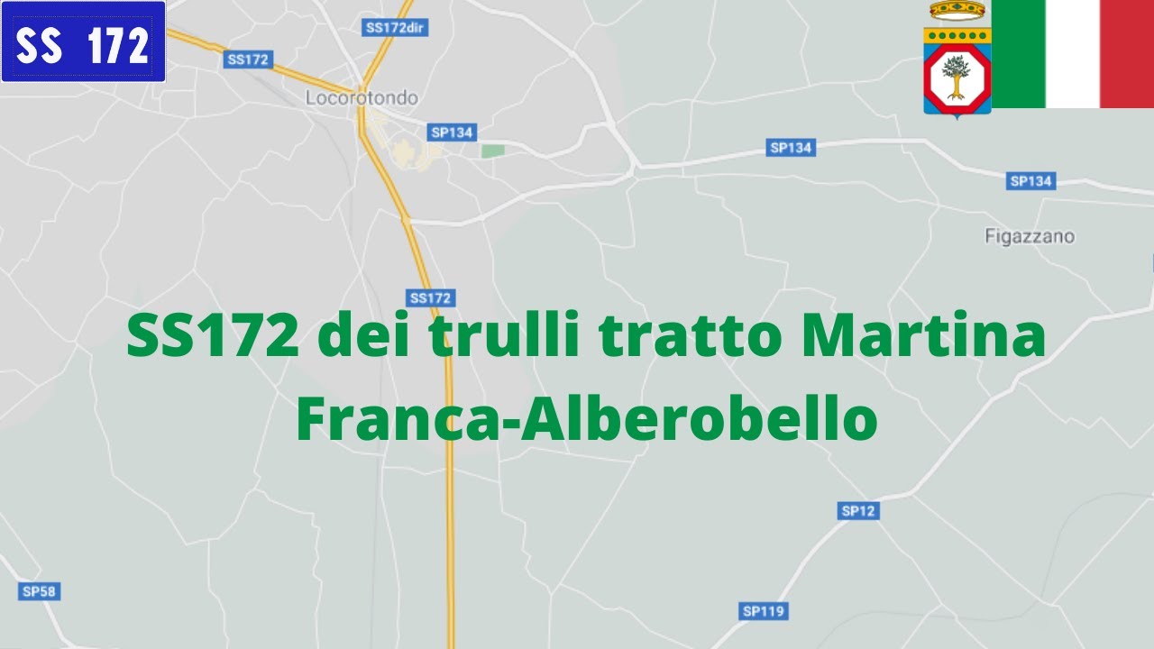 SS172 dei Trulli tratto Martina Franca (TA)- Alberobello(BA)