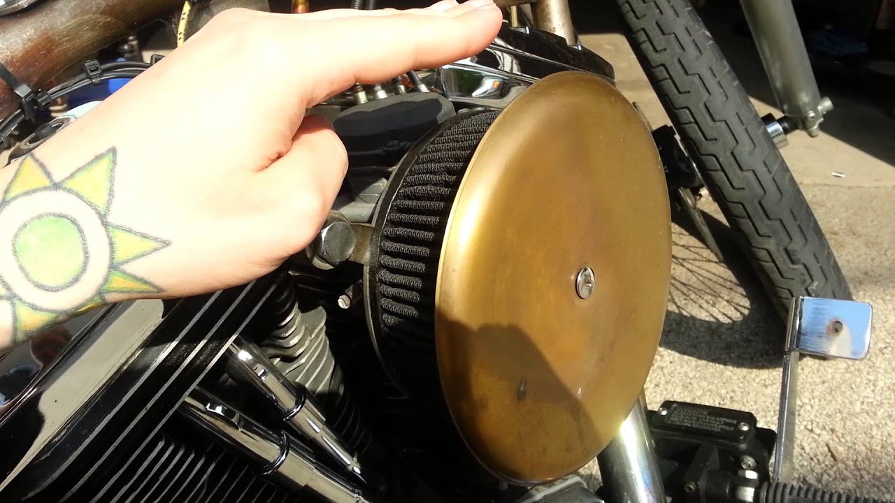 My Air Cleaner Set Up On My Chopper