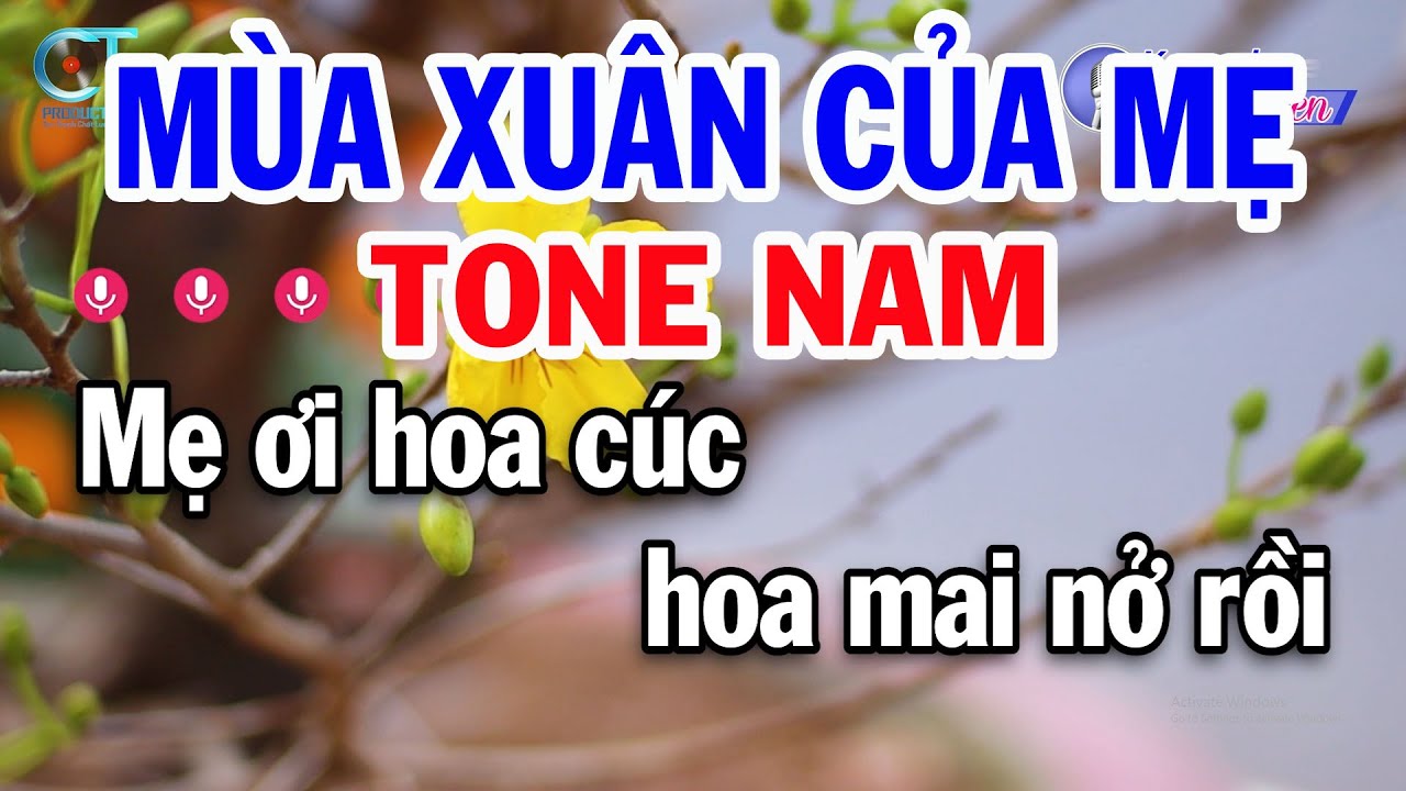 Karaoke Mùa Xuân Của Mẹ Tone Nam ( D ) Nhạc Xuân Beat Mới 2026 Đồng Sen