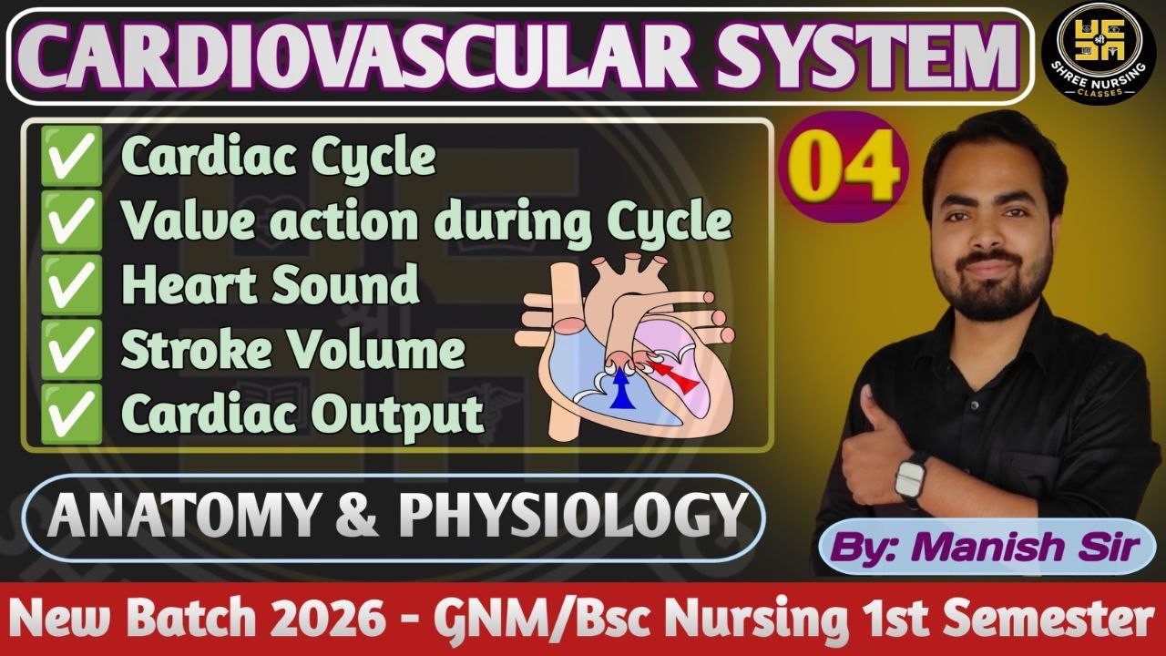 Part- 04 l Cardiac Cycle, Heart Sound, Stroke Volume, Cardiac Output Explained l SNC l By Manish Sir